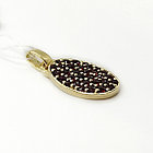 Кулон из позолоченного серебра с природным богемским гранатом, фото 2