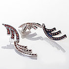 Серьги из серебра с природным богемским гранатом, фото 4