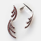 Серьги из серебра с природным богемским гранатом, фото 5