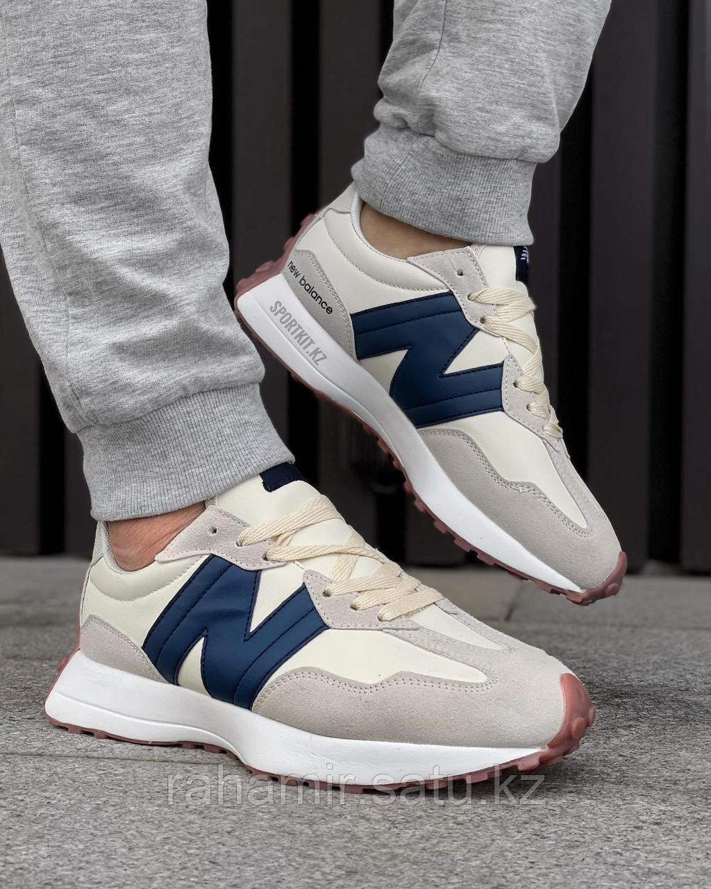 Крос New Balance 327 бел син 2115-11