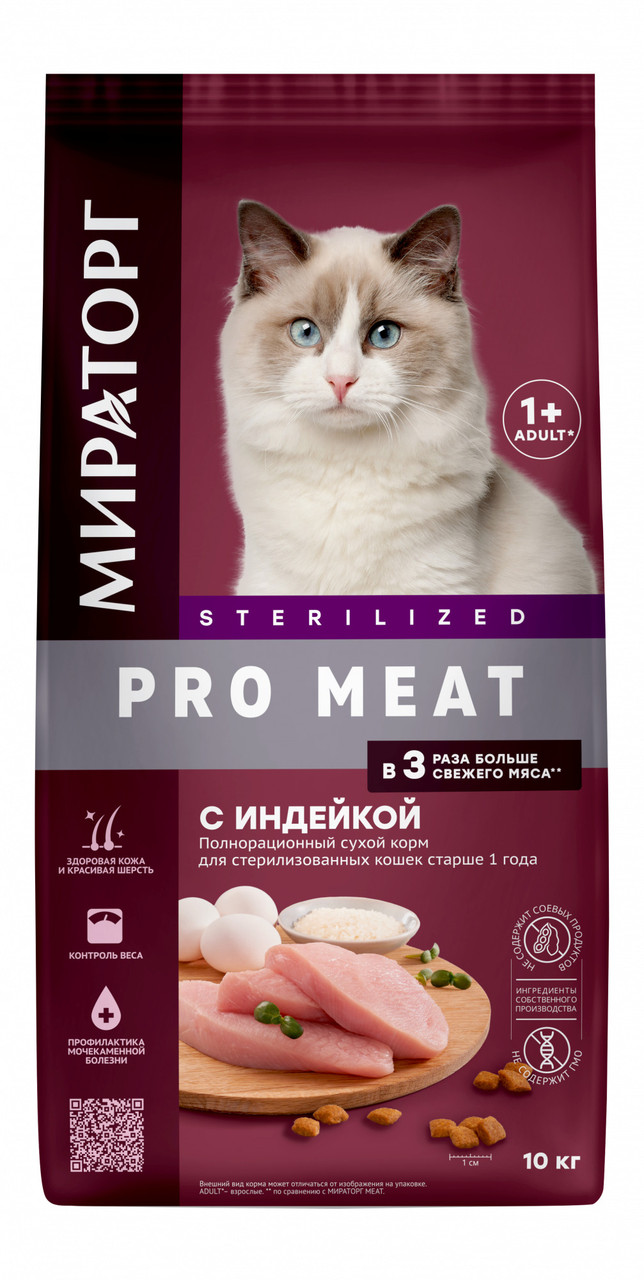 Winner Корм для стерилизованных кошек Индейка