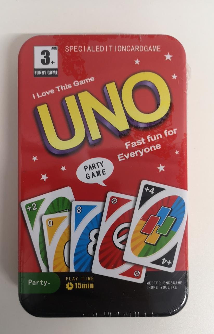 Игра Уно Uno в металлической коробке - фото 1 - id-p104456269