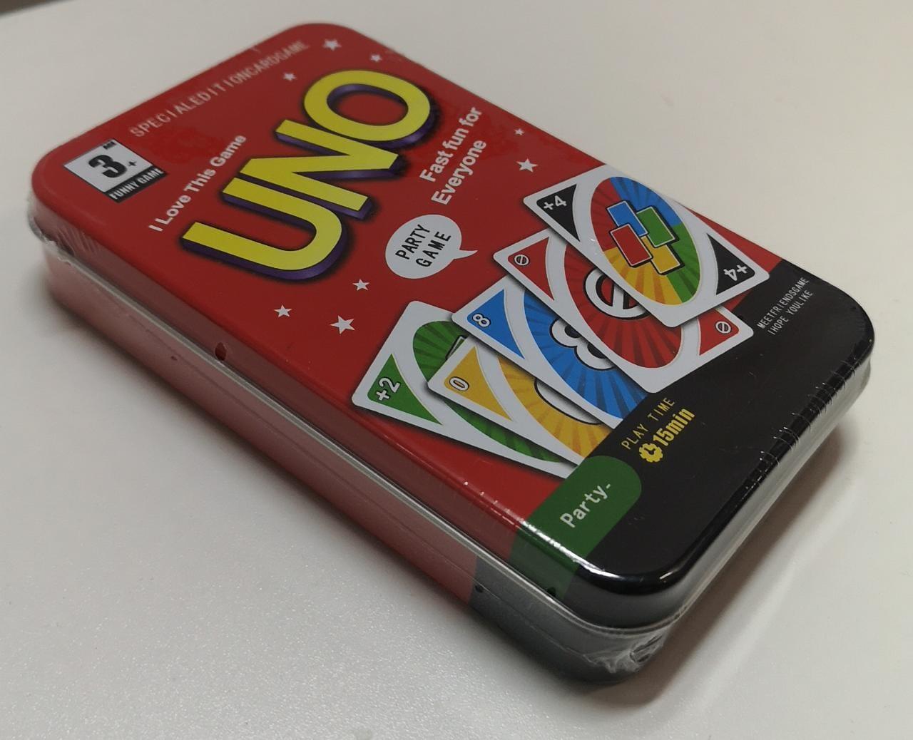 Игра Уно Uno в металлической коробке - фото 3 - id-p104456269