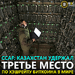 CCAF: Казахстан удержал третье место по хэшрейту биткоина в мире