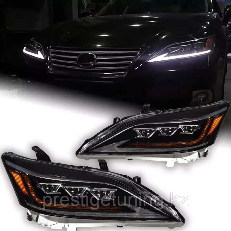 Передние фары на Lexus ES 2009-12 дизайн 2021 год (3 LED) - фото 5 - id-p104456433