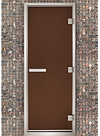 Дверь для хамама Maestro Woods 800*2000 мм, бронза, алюминиевая