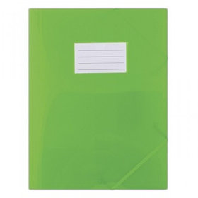 Папка с резинкой А4 PBS, 0,48 мм, с визиткой, пластик, зеленая Donau