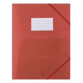Папка с резинкой А4 PBS, 0,48 мм, с визиткой, пластик, красная Donau
