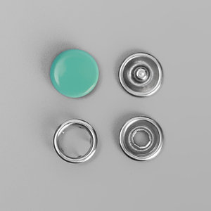 Кнопки рубашечные, закрытые, d = 9,5 мм, цвет мятный
