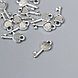 Декор для творчества металл "Микро ключик с сердечком" серебро 1928M006 1,6х0,73 см, фото 2