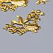 Декор металл для творчества "Рыбка в цветах" золото WA-643 3,7х6,8 см, фото 2