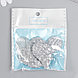 Декор для творчества пластик "Блестящие крылья" серебро 2,2х3,3 см, фото 5