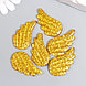 Декор для творчества пластик "Блестящие крылья" золото 2,2х3,3 см, фото 3