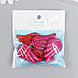 Декор для творчества пластик "Блестящие крылья" красно-розовый 2,2х3,3 см, фото 5