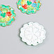 Декор для творчества пластик "Кружевной цветок" зелёный 3,2х3,3 см, фото 2