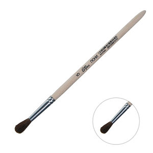 Кисть Пони круглая № 5 (диаметр обоймы 5 мм; длина волоса 20 мм), деревянная ручка, Calligrata