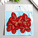 Декор для творчества текстиль вышивка "Бабочка красная" двойные крылья 3,7х5,2 см, фото 3