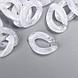 Звено цепи пластик для творчества мрамор белый набор 25 шт 2,3х16,5 см, фото 2