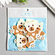 Декор для творчества текстиль вышивка "Медвежонок с сердечком" 5,8х4,6 см, фото 3