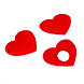 Сердечки декоративные, на клеевой основе, набор 10 шт., размер 1 шт: 4,5 × 4 см, цвет красный, фото 3