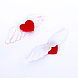 Сердечки декоративные «Крылышки», набор 5 шт., размер 1 шт: 7,5 × 2 см, цвет красный, фото 3