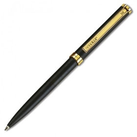 Ручка шариковая, 0.7 мм, автомат, корпус металлический черный/золотистый Senator Delgado Classic