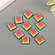 Декор для творчества пластик "Полосатые кубики" разноцветные набор 10 шт 1,1х1,1 см, фото 3