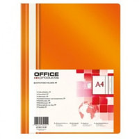 Скоросшиватель пластиковый A4, 100/170 мкм, оранжевый Office, PBS