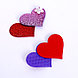 Сердечки декоративные, набор 5 шт., размер 1 шт: 5 × 3,5 см, цвет красно-розовый, фото 3