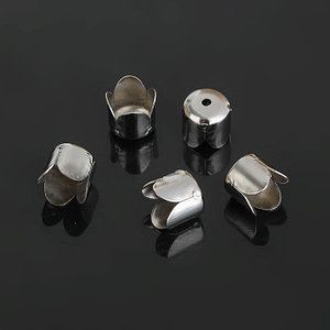Концевик для шнура, цвет серебро, СМ-305-4, 7 мм, (набор 20шт)
