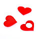 Сердечки декоративные, на клеевой основе, набор 15 шт., размер 1 шт: 3,5 × 3 см, цвет красный, фото 3