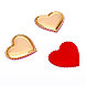 Сердечки декоративные, набор 15 шт., размер 1 шт: 3,5 × 3 см, цвет красный,золото, фото 4