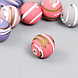 Бусины для творчества акрил "Полосатые шарики" набор 10 шт МИКС 1,6х1,6х1,6 см, фото 3