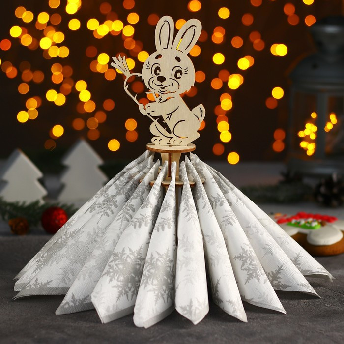 Салфетница Доляна «Скромный зайчик», 24×8×8 см