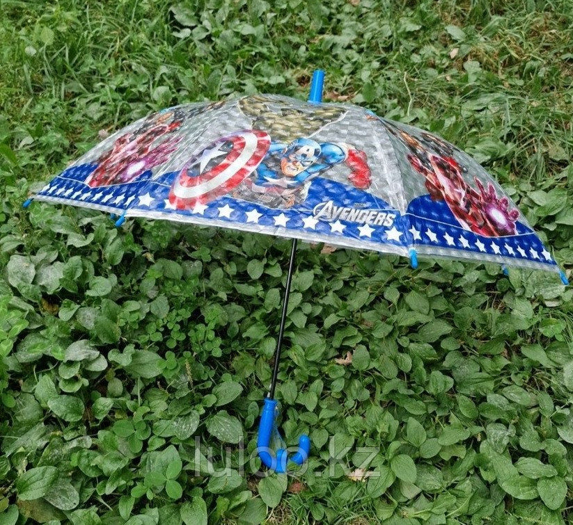 Детский прозрачный зонт-трость "Мстители" - фото 2 - id-p63493263