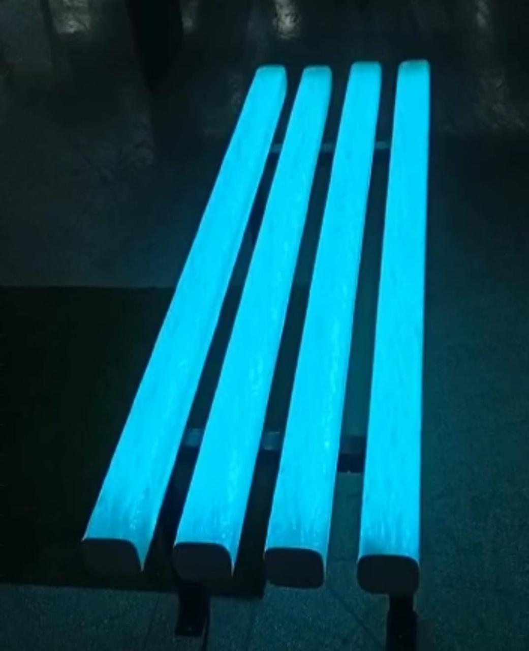 Лавочки Светящиеся Антивандальные Стекловолокно с внутренней RGB подсветкой Модель №1 (без спинки) - фото 6 - id-p104472035