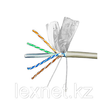 Кабель сетевой OK-WIRE-FTP-Cat.6-4х2х0,574 CCU ПВХ 305м/упак., фото 1