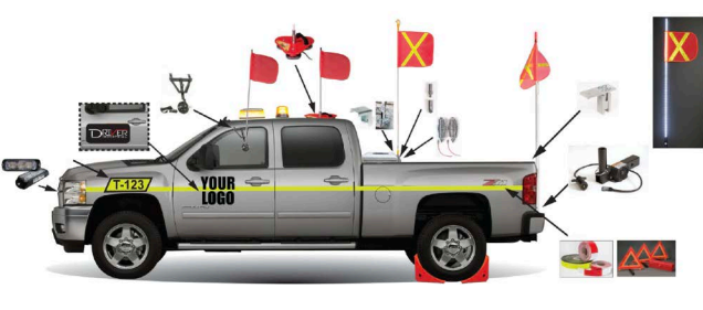 Стационарный флагшток 2,63 м с LED наконечником. Комплект.