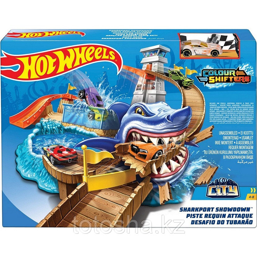 Игровой набор Hot Wheels "Атака акулы" серия "Измени цвет" , BGK04