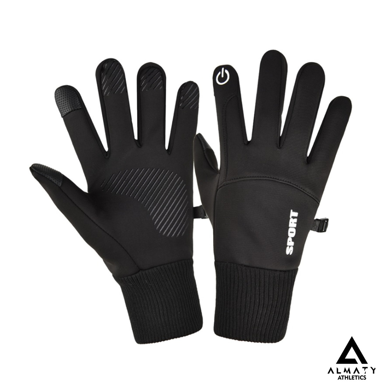 Водоотталкивающие зимние перчатки, сенсорный палец M-14-17см - фото 3 - id-p104473079