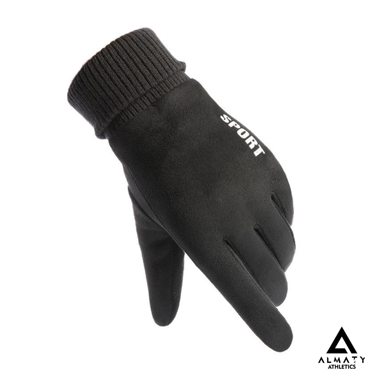 Замшевые зимние перчатки, универсальный размер - фото 2 - id-p104473102