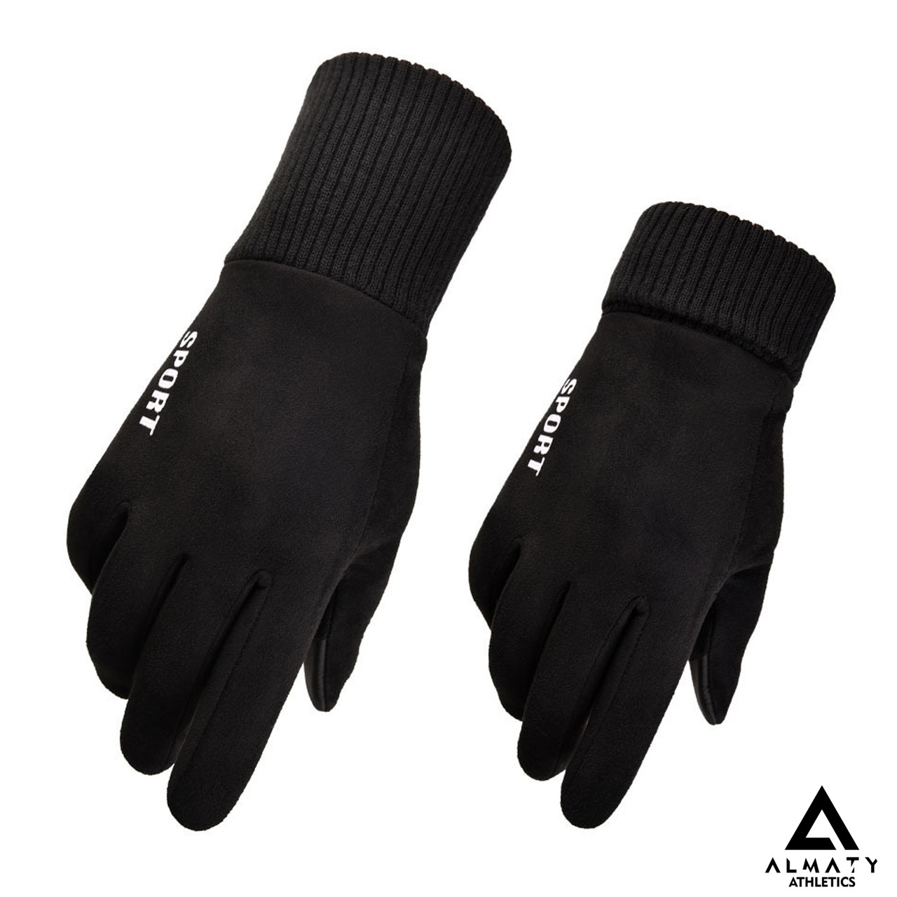 Замшевые зимние перчатки, универсальный размер - фото 4 - id-p104473102