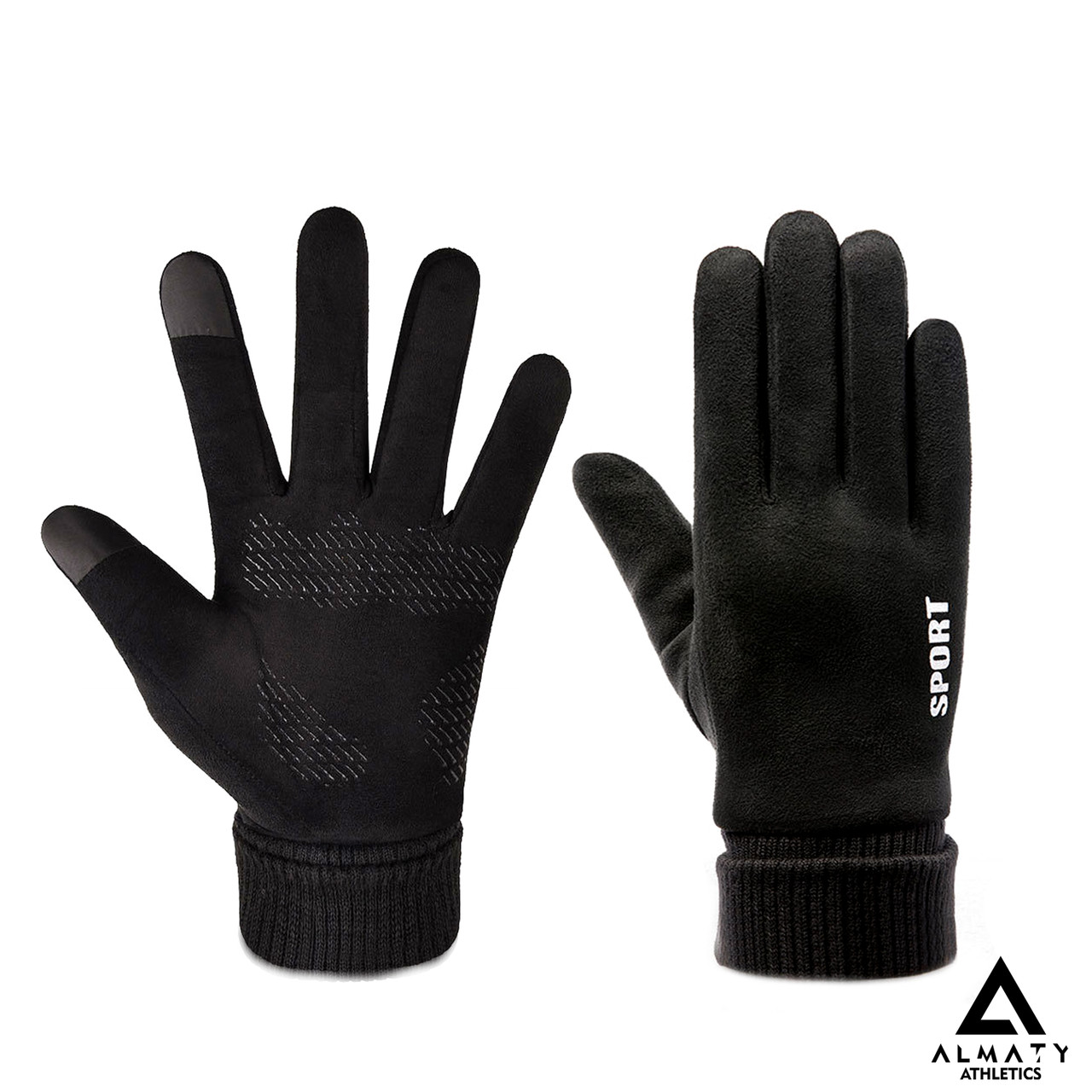 Замшевые зимние перчатки, универсальный размер - фото 5 - id-p104473102