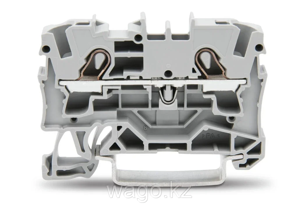 2-проводная сквозная клеммная колодка ; 2,5 мм² Вставной зажим CAGE CLAMP®  WAGO 2004-1201, фото 1