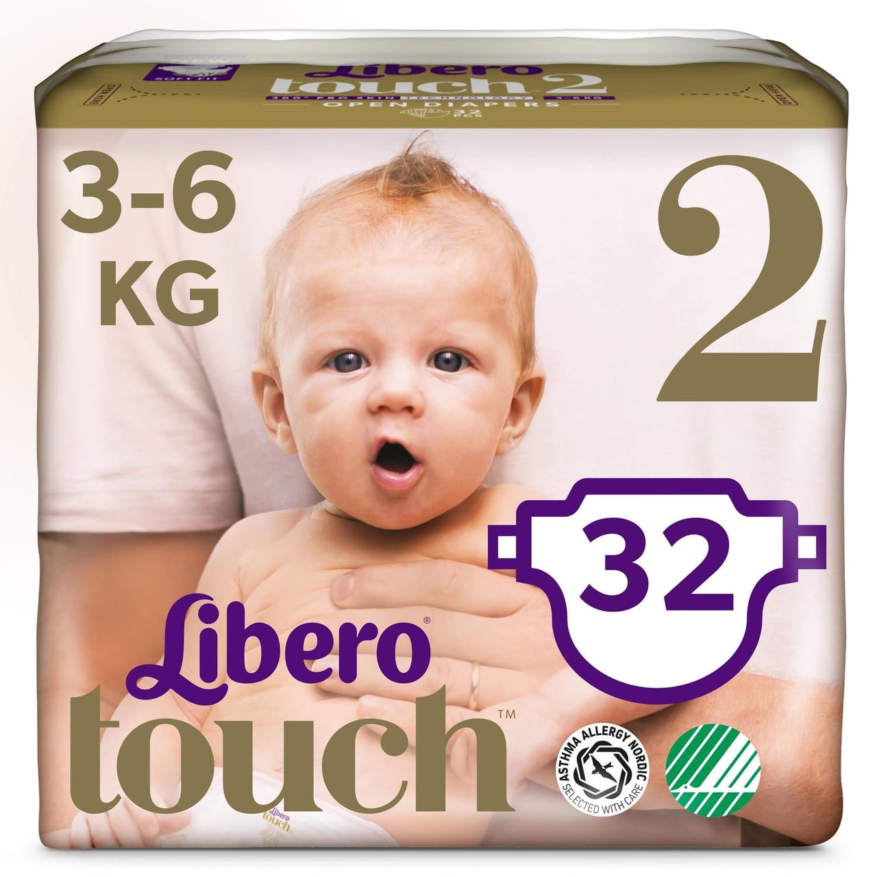 Libero подгузники д/детей Touch 2' 32 шт. (3-6 кг.)