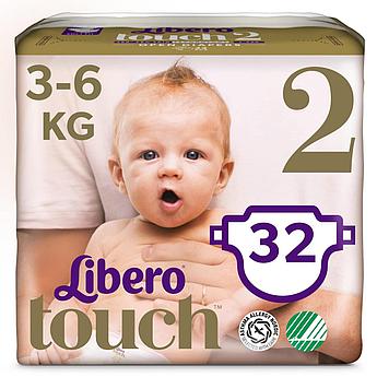 Libero подгузники д/детей Touch 2' 32 шт. (3-6 кг.)