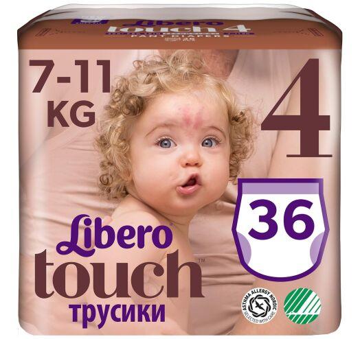 Libero трусики д/детей Touch 4' 36 шт. (7-11кг.)