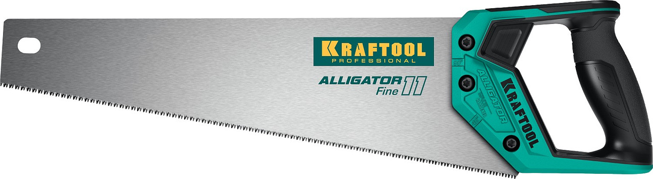 Ножовка для точного реза Alligator Fine 11 , 400 мм, 11 TPI 3D зуб, KRAFTOOL - фото 1 - id-p104480701