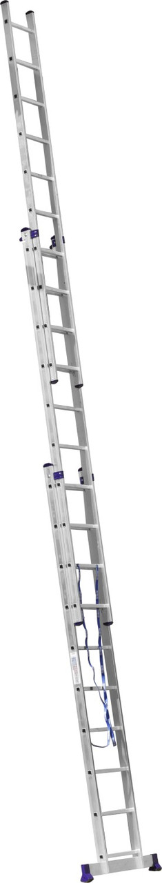 Трехсекционная лестница СИБИН, 10 ступеней, со стабилизатором, алюминиевая - фото 3 - id-p104485562
