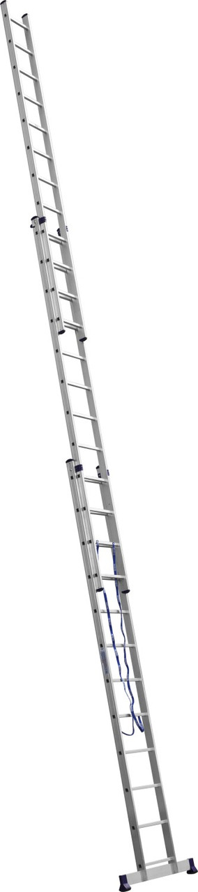 Трехсекционная лестница СИБИН, 12 ступеней, со стабилизатором, алюминиевая - фото 3 - id-p104485564